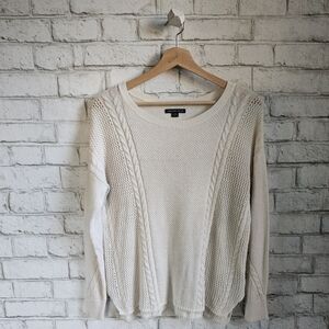 AEO Ivory Loose Knit Sweater, S